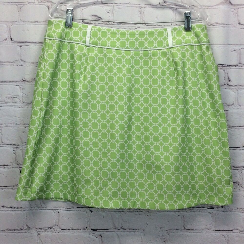Tail White Label Golf Skort Women's Size 12 Green/White Lattice Print Athleisure - Picture 10 of 10